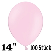 Große Luftballons, rosa, Größe 14", 100 Stück