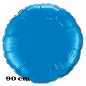 Luftballon aus Folie, Rundballon, Blau, 90 cm