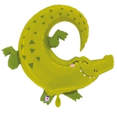 Jungle Alligator, Krokodil Luftballon aus Folie