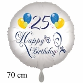 Großer Luftballon zum 25. Geburtstag, Happy Birthday - Balloons