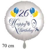 Großer Luftballon zum 26. Geburtstag, Happy Birthday - Balloons