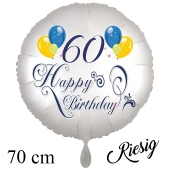 Großer Luftballon zum 60. Geburtstag, Happy Birthday - Balloons