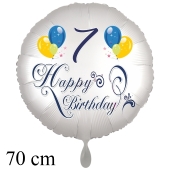 Großer Luftballon zum 7. Geburtstag, Happy Birthday - Balloons