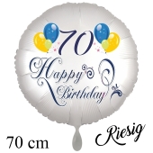 Großer Luftballon zum 70. Geburtstag, Happy Birthday - Balloons