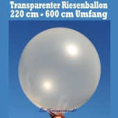 Riesengroßer transparenter Luftballon, 220 cm, 600er