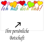 Grußkarte Ich hab dich lieb, Botschaft