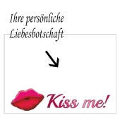 Grußkarte Kiss me!, Liebesbotschaft