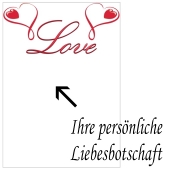 Grußkarte Love, Liebesbotschaft