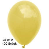 Luftballons Gelb, 25 cm, 100 Stück, preiswert und günstig