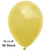 Luftballons Gelb, 25 cm, 50 Stück, preiswert und günstig