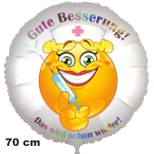 Gute Besserung! Ballon aus Folie. Das wird schon wieder! 70 cm, ohne Helium