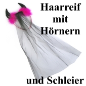 Haareif mit Teufelshörnern und Schleier