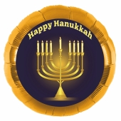 Hanukkah Luftballon in Gold inklusive Helium