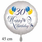 Luftballon zum 30. Geburtstag, Happy Birthday - Balloons