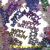 Happy Birthday Geburtstags-Konfetti, Tischdekoration und Streudekoration zum Geburtstag