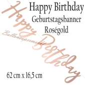 Geburtstagsbanner in Rose Gold