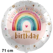 Rainbow Happy Birthday, Jumbo Luftballon zum Geburtstag
