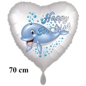 Happy Birthday Wal zum Kindergeburtstag großer Luftballon mit Helium