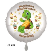 Herzlichen Glückwunsch Großer Kindergeburtstag Luftballon mit Schildkröte
