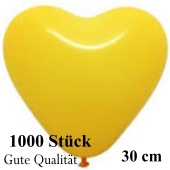 Herzluftballons Gelb, Gute Qualität, 1000 Stück, 30 cm