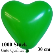 Herzluftballons Grün, Gute Qualität, 1000 Stück, 30 cm