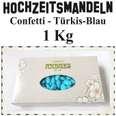 Hochzeitsmandeln Confetti, Türkis-Blau