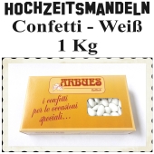 Hochzeitsmandeln Confetti, Weiß