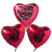 Ich liebe dich, schwebende Helium Luftballons, Bouquet 14