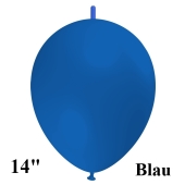 Ketten-Luftballons, blau, 10 Stück, 14"