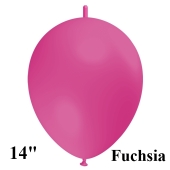 Ketten-Luftballons, fuchsia, 10 Stück, 14"