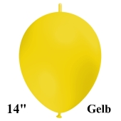 Ketten-Luftballons, gelb, 10 Stück, 14"