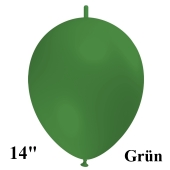 Ketten-Luftballons, grün, 10 Stück, 14"