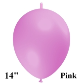 Ketten-Luftballons, pink, 10 Stück, 14"