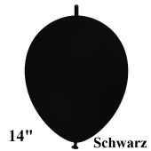 Ketten-Luftballons, schwarz, 10 Stück, 14"