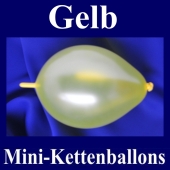 Kleine Kettenballons, Girlanden-Luftballons Mini, Gelb-Metallic, 100 Stück