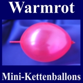 Kleine Kettenballons, Girlanden-Luftballons Mini, Warmrot-Metallic