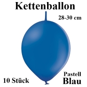 Ketten-Luftballons, blau, 10 Stück, 12"