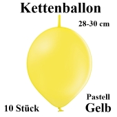 Ketten-Luftballons, gelb, 10 Stück, 12"