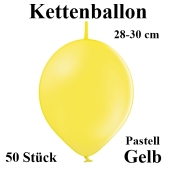 Ketten-Luftballons, gelb, 50 Stück, 12"