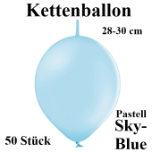 Ketten-Luftballons, himmelblau, 50 Stück, 12"