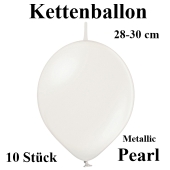 Kettenballons-Girlandenballons-Pearl-Metallic, 28-30 cm, 10 Stück