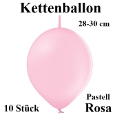 Ketten-Luftballons, rosa, 10 Stück, 12"