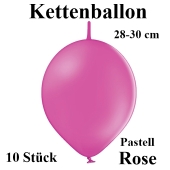 Ketten-Luftballons, rose, 10 Stück, 12"