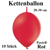 Ketten-Luftballons, rot, 10 Stück, 12"
