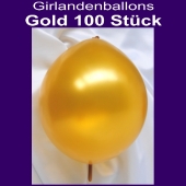 Kettenballons-Metallic-Gold-100-Stueck-30-cm-Girlanden-Luftballons