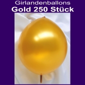 Kettenballons-Metallic-Gold-250-Stueck-30-cm-Girlanden-Luftballons