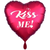 Kiss Me Luftballon aus Folie zu Liebe und Valentinstag