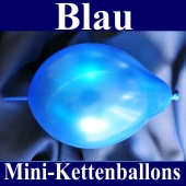 Kleine Kettenballons, Girlanden-Luftballons Mini, Blau-Metallic