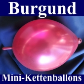 Kleine Kettenballons, Girlanden-Luftballons Mini, Burgund-Metallic