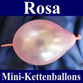 Kleine Kettenballons, Girlanden-Luftballons Mini, Rosa-Metallic